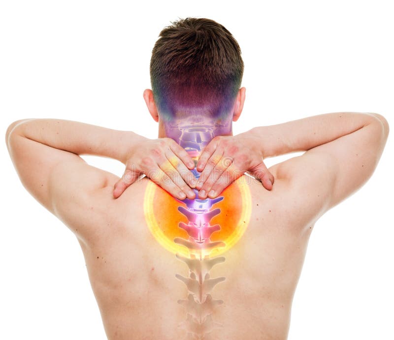 Man experiencing neck pain