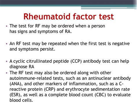 Rheumatoid Factor Test
